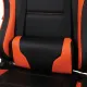 Игровое кресло  "GT Racer GM-100", две подушки, экокожа, черное/оранжевое, 531925. Фото товара с разных ракурсов.