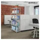 Стеллаж металлический  "MS Plus-200/30-5", 2000х1000х300 мм, 5 полок, регулируемые опоры, 291108, S241BR163502. Фото товара с разных ракурсов.
