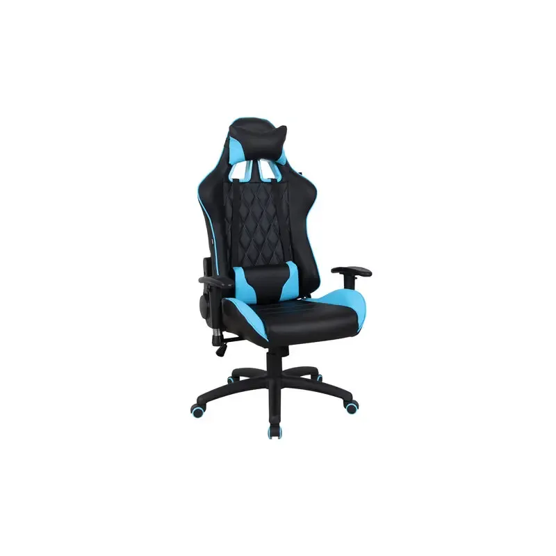Игровое кресло  "GT Master GM-110", две подушки, экокожа, черное/голубое, 531928 главное фото