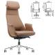 Кресло HAWASAN (ХАВАСАН) PREMIUM "STELLAR EX-840", синхромеханизм, алюминий, экокожа, коричневое, 533242. Фото товара с разных ракурсов.