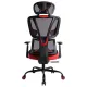 Игровое кресло PREMIUM "Toxin GM-520", синхромеханизм, экокожа/сетка/ткань, черное/красное, 532950. Фото товара с разных ракурсов.
