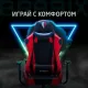 Игровое кресло  "Hunter GM-130", две подушки, экокожа, черное/красное, 532797. Фото товара с разных ракурсов.
