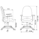 Кресло бюрократ CH-1300T (черное 15-21) Престиж+. Фото товара с разных ракурсов.