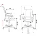 Кресло Бюрократ CH-605/BLACK черный искусственная кожа крестовина металл. Фото товара с разных ракурсов.