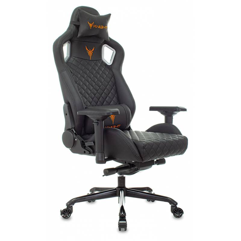 Кресло игровое Knight TITAN черный ромбик эко.кожа с подголов. крестов. металл главное фото