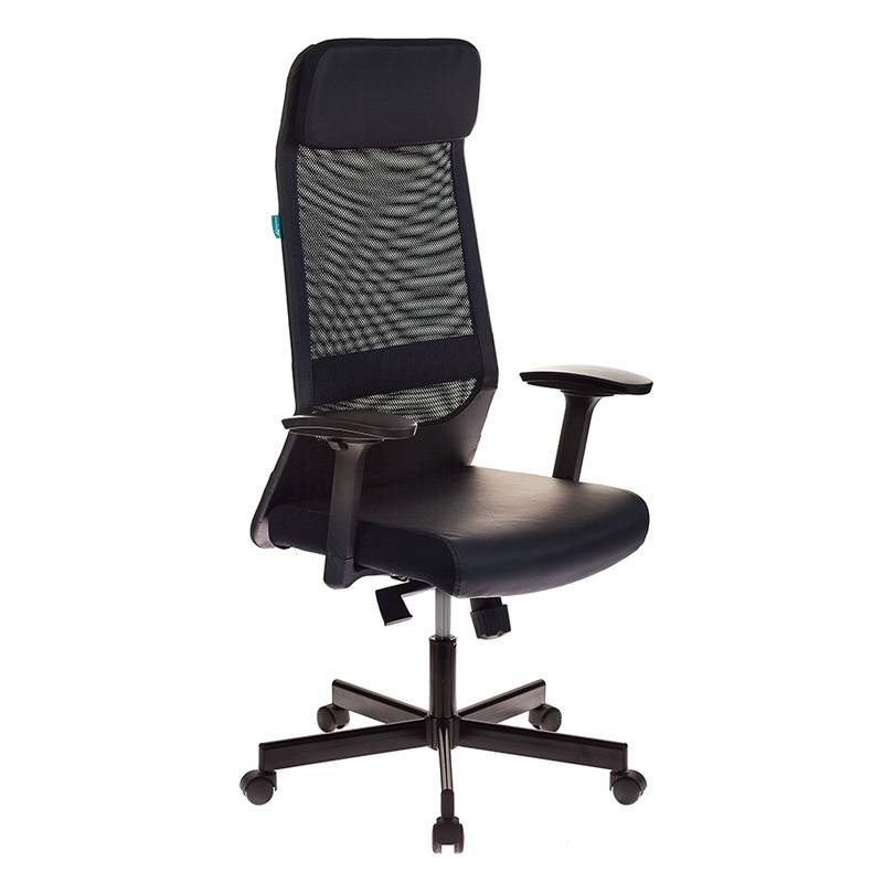 Кресло руководителя Бюрократ T-995/BLACK черный TW-01 искусственная кожа крестовина металл главное фото