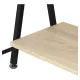 Стол на металлокаркасе BRABIX LOFT CD-004, 1200х535х1110 мм, 3 полки, цвет дуб натуральный, 641220. Фото товара с разных ракурсов.