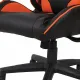 Игровое кресло  "GT Racer GM-100", две подушки, экокожа, черное/оранжевое, 531925. Фото товара с разных ракурсов.