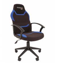 Игровое кресло Chairman game 9 New Россия (текстиль черно-синее)